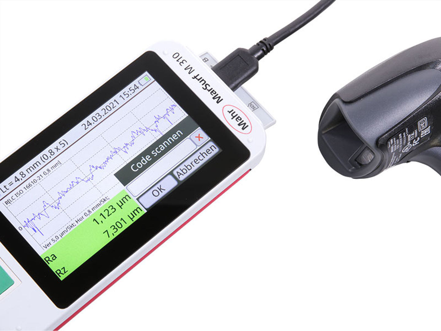 MarSurf M 310 mit Scanner für Barcodes